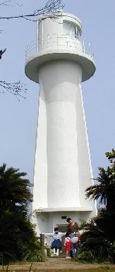 In front of a lighthouse
